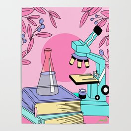 Science in pink Poster