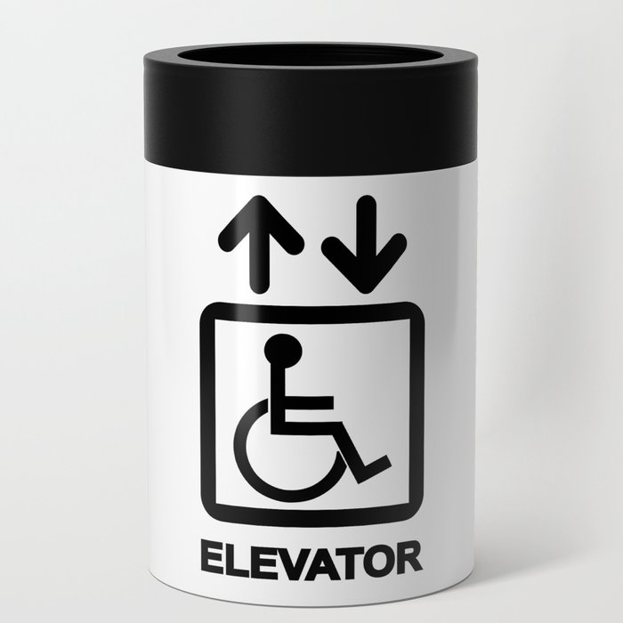 Disabled People Elevator Sign Can Cooler