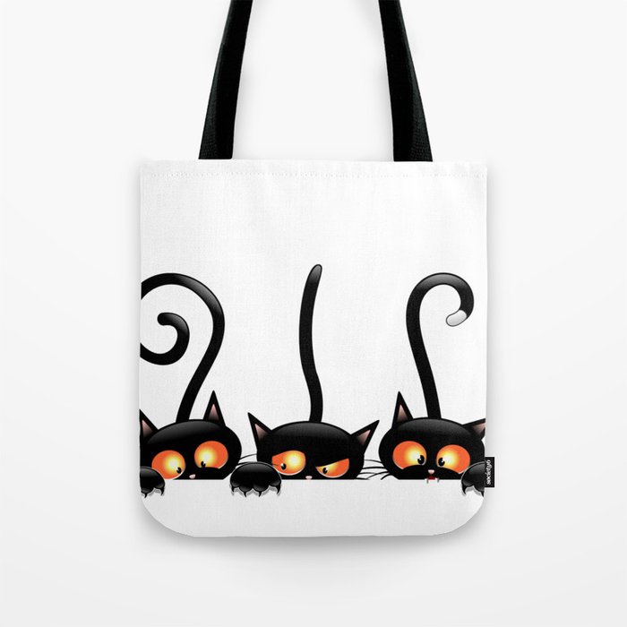 Cool Hidden Cats Design Tote Bag By Imaginationandinspiration