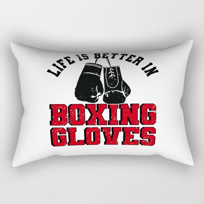 Boxer Boxing Gloves Boxing Match Martial Arts Rectangular Pillow