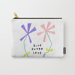 Flower Kindness Minimalist Illustration Give Extra Love Carry-All Pouch