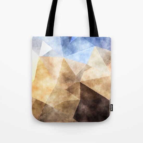On the fields- Abstract watercolor triangle pattern Tote Bag