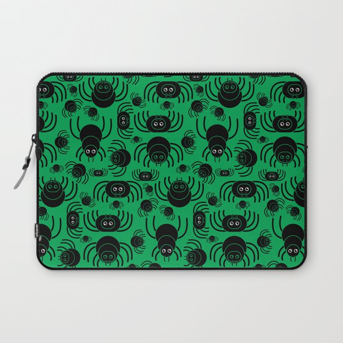 Spiders Pattern (Green) Laptop Sleeve