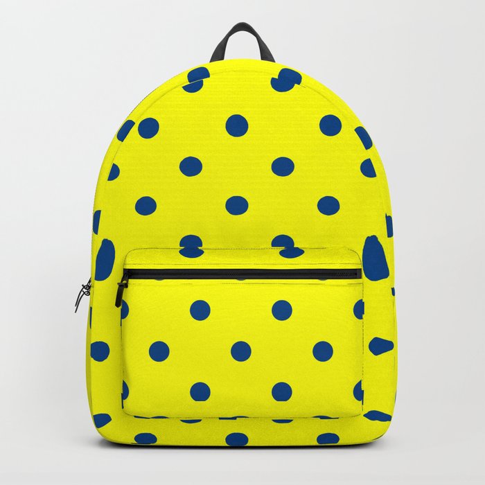 Maize & Blue polka Dots Backpack