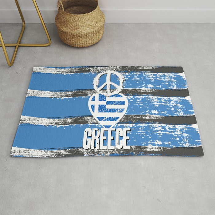 Peace, Love, Greece Rug