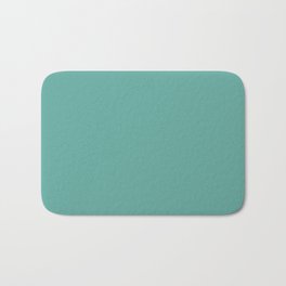 Dark Pastel Aquamarine Green Blue Solid Color Pairs To Sherwin Williams Rivulet SW 6760 Bath Mat | Solidcolors, Turquoise, Aqua, Simple, Graphic Design, Colours, Bluegreensolid, Solid, Bluegreen, Abstract 