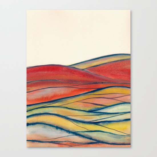 Watercolor abstract landscape 28 Canvas Print