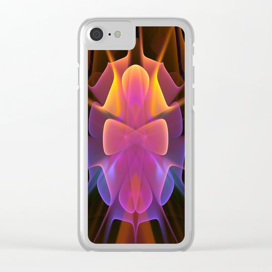 Curves and Colors, geometric abstract Clear iPhone Case