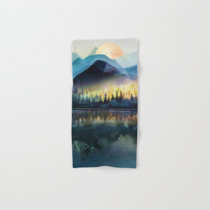 Mountain Lake Under Sunrise Hand & Bath Towel