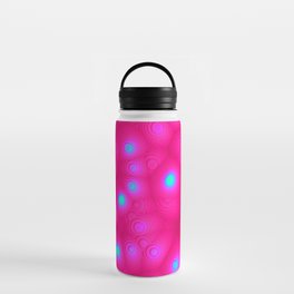 Bright Pink Circles Water Bottle