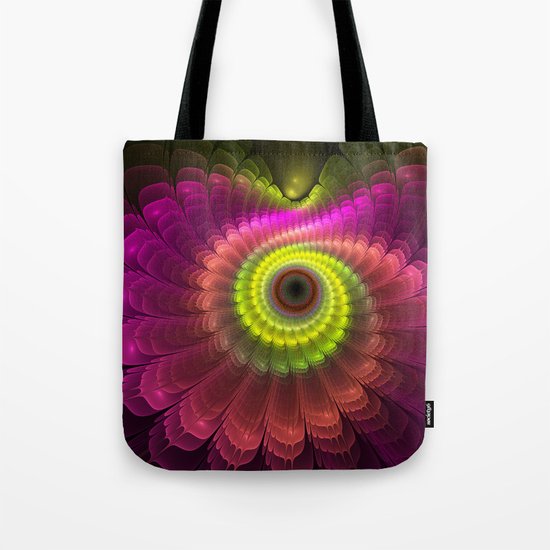 Curling up fantasy flower Tote Bag