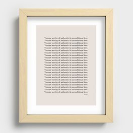 You Are Worthy Recessed Framed Print