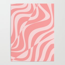 Red Fracture Pattern Poster