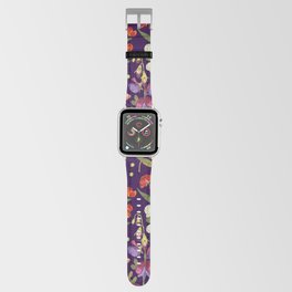 Beautiful Pea Flowers and Peas - dark Apple Watch Band