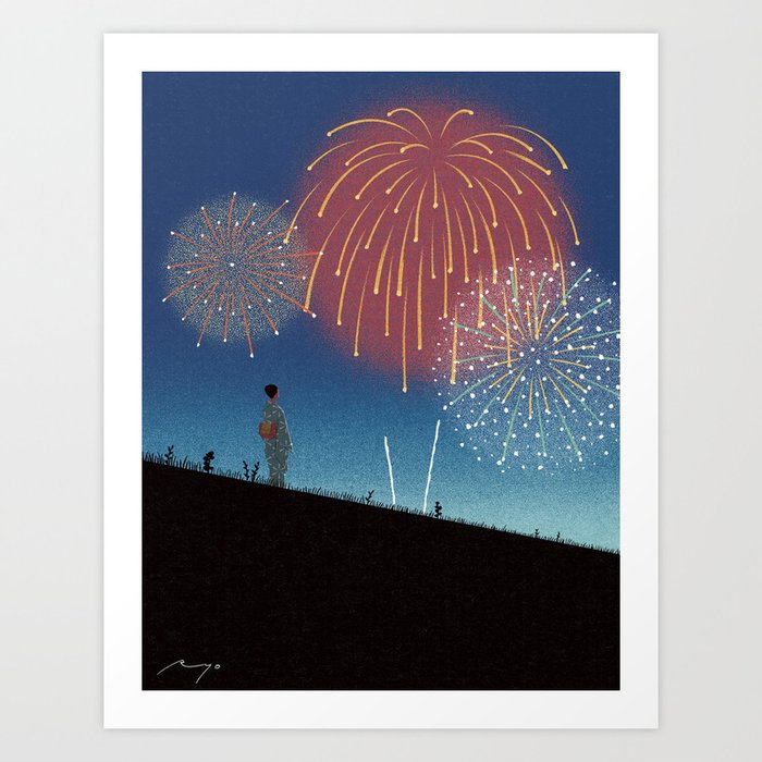 Summer Fireworks (2018) Art Print