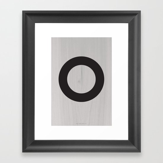 Circle Black Framed Art Print