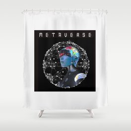 Metaverse Shower Curtain