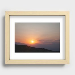 Sunset in Death Valley near Zabriskie Point Recessed Framed Print