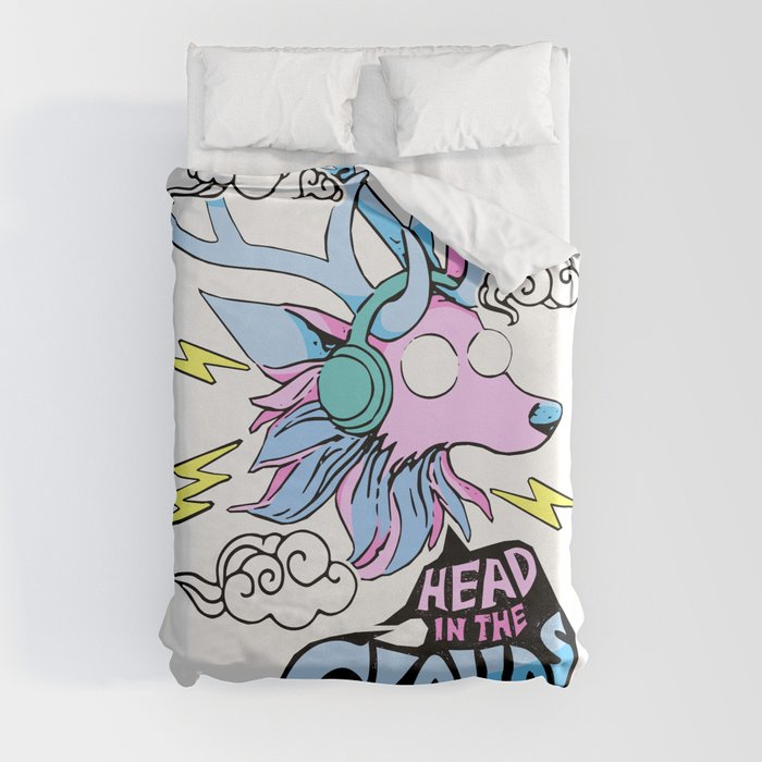 Head In The Clouds Duvet Cover