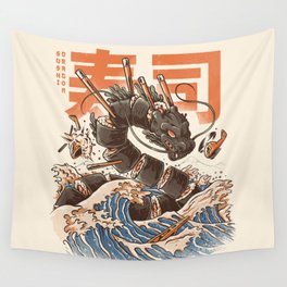 Great Sushi Dragon Wall Tapestry