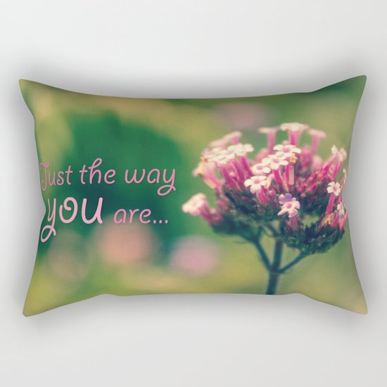 Spring Blooming Pink Flowers with Green Bokeh Background Rectangular Pillow