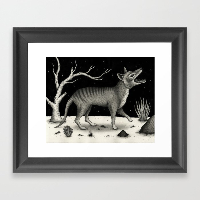 Thylacine (Tasmanian Tiger) Framed Art Print