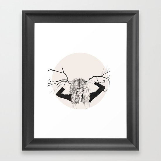 Lady Framed Art Print
