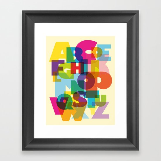 ABC in colour Framed Art Print