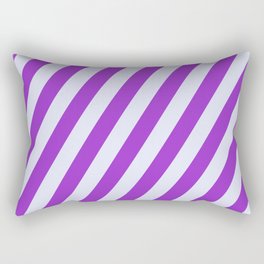 [ Thumbnail: Lavender and Dark Orchid Colored Striped/Lined Pattern Rectangular Pillow ]