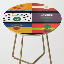 Vintage Can Labels Side Table