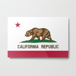 California Flag - State of California Metal Print | Graphicdesign, Californiaflag, Californiarepublic, Bear, Digital, Californialove, Cali, Stateofcalifornia, Californiastate, Pride 