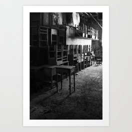 Abandon Art Print | Photo, Digital, Scary, Black and White 