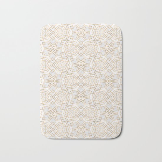 Golden Geo Stars Bath Mat