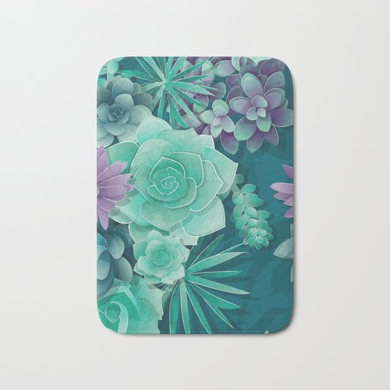 Succulent Love I Bath Mat