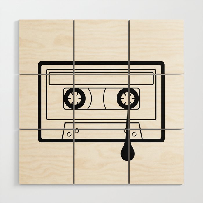 Crying Cassette Tape Wood Wall Art