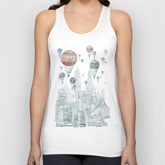 Voyages Over New York Unisex Tank Top