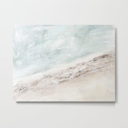 Unforgettable Metal Print | Sand, Abstractbeach, Typography, Water, Contemporary, Muted, Brown, Acrylic, Painting, Cooltones 