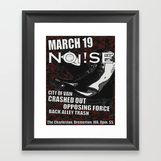 Show Flyer, 3/19/12 (NOi!SE) Framed Art Print