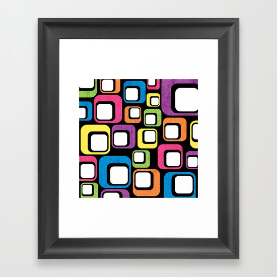 Retro All Sorts. Framed Art Print