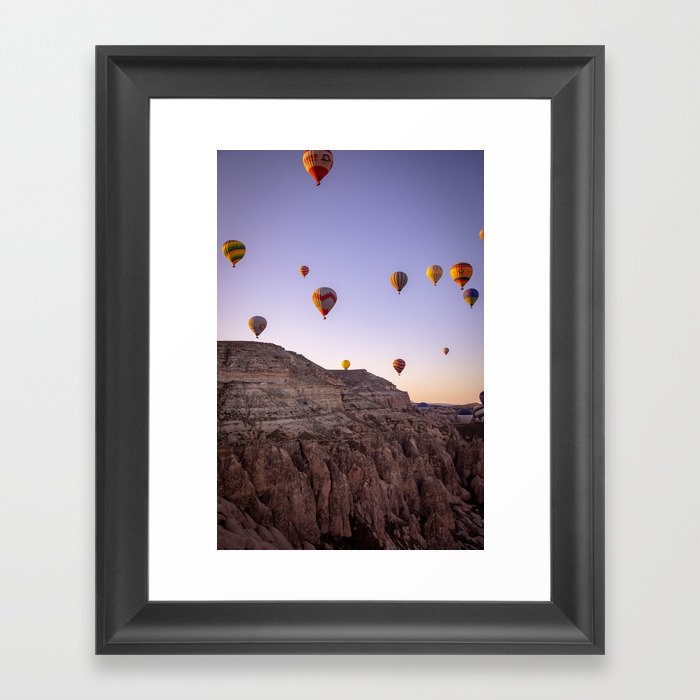 A Hot Air Balloon Ride in Capadoccia Framed Art Print