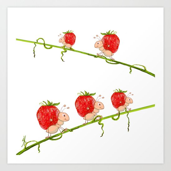 Strawberry Art Print