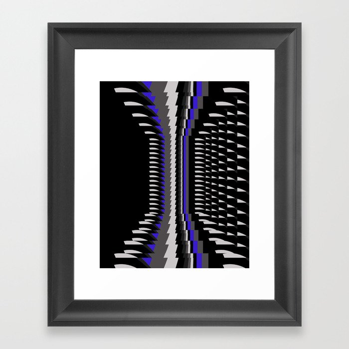 Interesting Unbalanced Stripes Framed Art Print