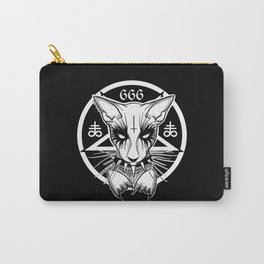Black Metal Cat Carry-All Pouch