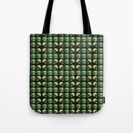 Green Skulls Tote Bag