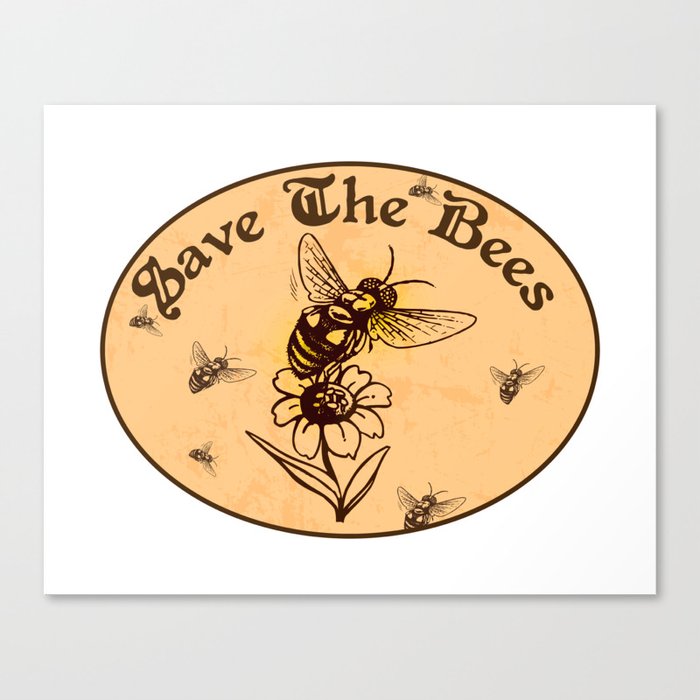 Save The Bees Canvas Print