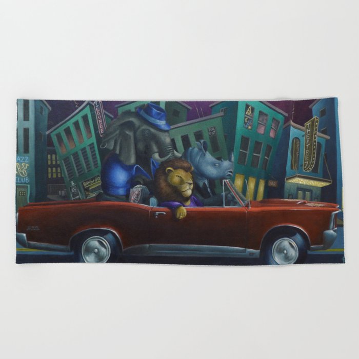 Muscle Car Beach Towel By Evafolks Society6