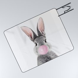 Bunny With Bubble Gum Picnic Blanket
