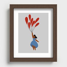 The Girl That Floats Recessed Framed Print
