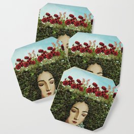 Botanical portrait Coaster
