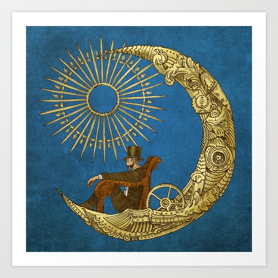 Moon Travel (Colour Option) Art Print